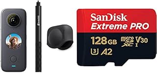 Insta360 ONE X2 360 Degree Action Camera PRO Kit includes 64GB Micro SDHC Card + Case + Invisible Selfie Stick + Lens Cap