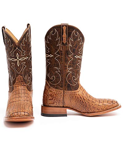 ariat men's relentless gold buckle caiman exotic boots