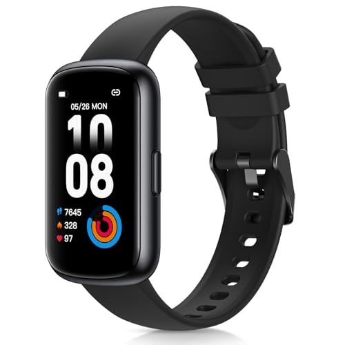 TIFOZEN Fitness Tracker with 24/7 Heart Rate, Sleep Tracker, 3ATM Waterproof Fitness Watch/Activity Tracker/Pedometer, Smart Watch for Women Men with Calorie/Step Counter for Android & iOS, Black