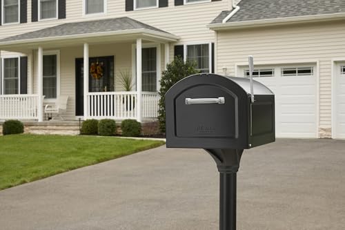 Centennial Mailbox and Premium Post Combo Black by ARCHITECTURAL MAILBOXES - Used condition - Image 2