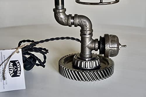 Savage Metal - Rustic Industrial Edison Steampunk Lamp With Switch - Vintage Antique Home Decor - Ideal For Bedrooms, Living Rooms, Bedside Tables, Nightstand, Desks - Accent Lighting #TOP2