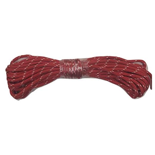 Yacht Braid Polyester Rope Red and White 3/8 inch (50 ft.)