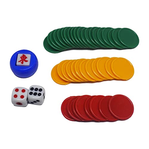 Mini Mahjong Set con 144 fichas y caja de almacenamiento miniatura 4