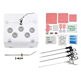 Grissozz Animal Abdominal Cavity Flat Trainer Simulator Training Box Teaching Module Kits with 30° Camera, JnJ Handle Pliers