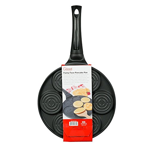 Emoji Smiley Face Pancake Pan - Non-stick Pan Cake Griddle with 7 Unique Flapjack Faces
