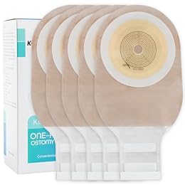 20 PCS Colostomy Bags, Ostomy Supplies,One Piece Drainable Ostomy Pouch with Hook and Loop Closure for Ileostomy Stoma Care, 15mm-60mm Cut to Fit