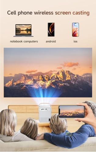 Image of Technoview CY303PRO Smart WiFi Projector, 720P Ful HD, 4K Input Support, Android 9.0, Auto Focus, Auto Keystone, 130 ANSI Brightness, WiFi 6, 3W Speaker, Bluetooth 5.0, USB, HDMI, AUX (White)