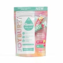Joyburst Sugar Free Electrolytes Powder Packets, Instant Hydration Drink Mix Sticks, Variety Pack 10 Watermelon, 10 Strawberry Lemonade, Rehydrate On-The-Go, Organic, Natural, Keto Friendly