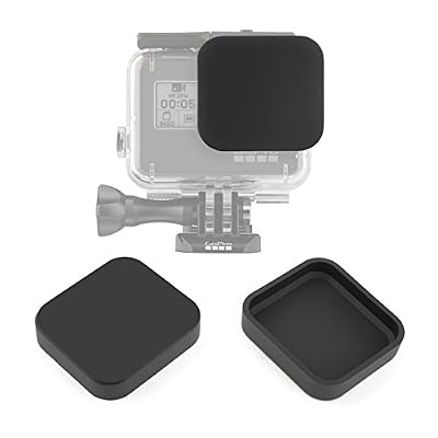 SOONSUN Silicone Lens Cap Cover Kit for GoPro Hero 5 6 7 Black Hero(2018) Camera and Housing Case (Included 2 x Lens Caps for Hero5 6 7 Black Camera and Housing)