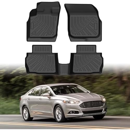 Cartist Floor Mats for Ford Fusion & Lincoln MKZ 2013-2016, All Weather Floor Liners for Fusion Accessories, Heavy Duty TPE Car Mats, Car Accessories