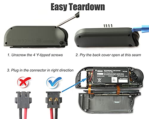 image for ElecGear 2X Replacement Battery Pack HAC-006 for Switch Joy-Con Contro