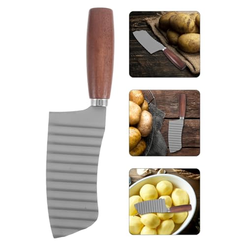 Cortador de Papas de Acero Inoxidable con Mango de Madera miniatura 6
