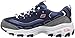 Skechers Sport Women's D'Lites Memory Foam Lace-up Sneaker,Navy/Grey/White,6.5 M US