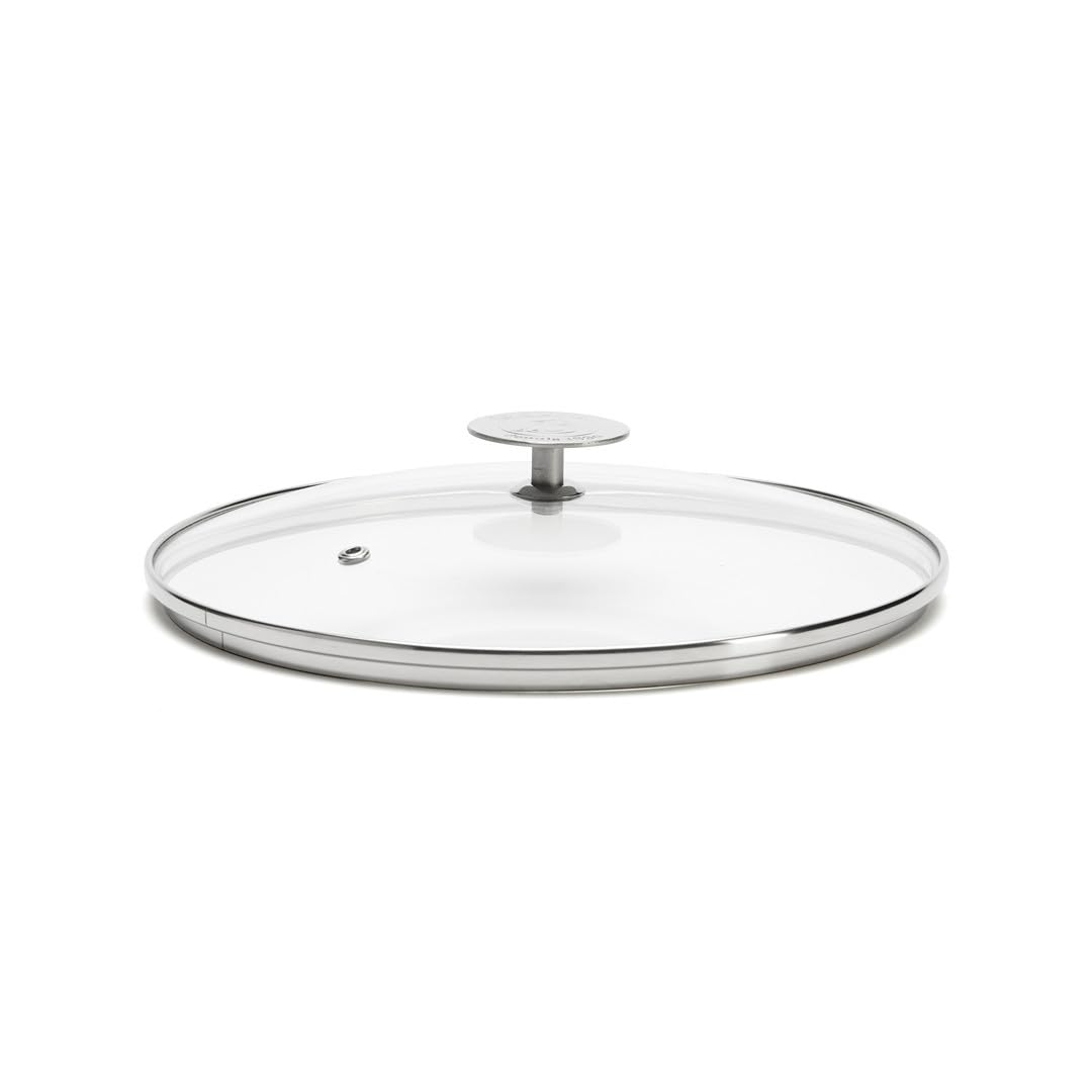 De Buyer - Couvercle en verre avec pontet en inox - Diamètre 24 cm -