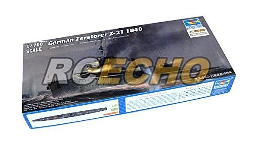 German Zerstorer Z-21 1940 Trumpeter 05792 1/700 maquette de navire de guerre complet