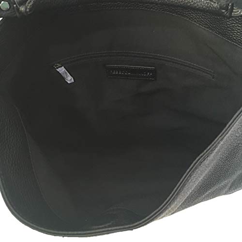 Rebecca Minkoff Reagan Leather Hobo Shoulder Bag (Black) #TOP2