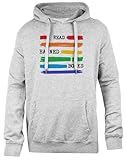 Encre Longue Durée Udaytee J\'Ai Lu des Livres Interdits Rainbow Sweat À Capuche Gris Unisexe, Coupe Simple