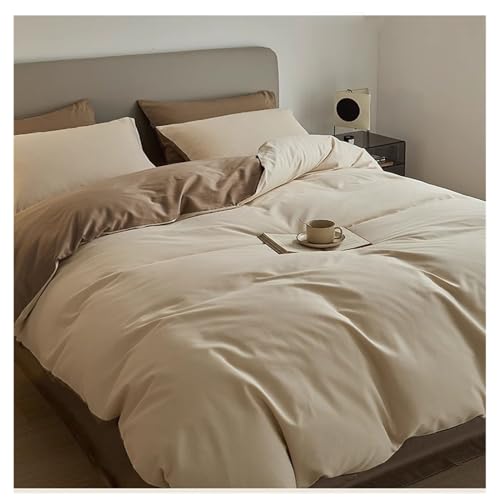 Housse de couette 100% coton lavé 220x240 cm parure de lit haut de gamme - 5