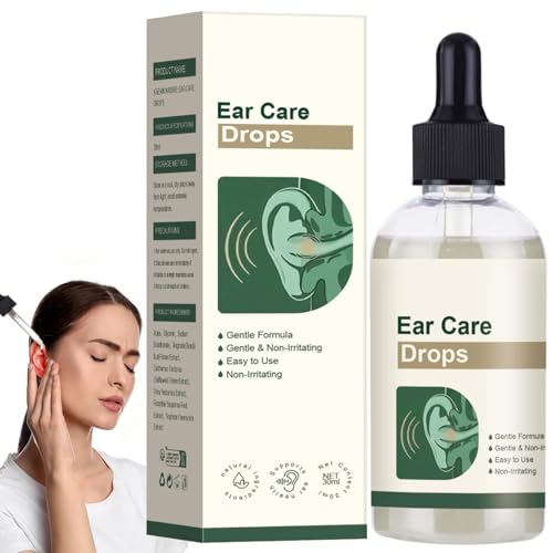 Krean Natur Ear Care Drops Gentle Formula, Non-Irritating Gentle Formula, Kresin Tinnitus Drops, Earwax Removal Serum for Ringing Ears, Swimmers, Gentle Formula, Natural Ingredients - 30ML