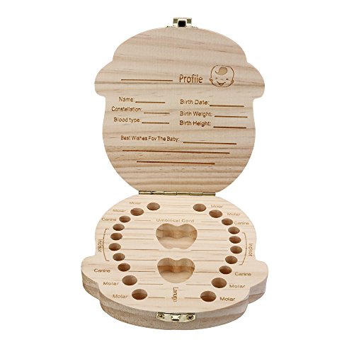 Topgrowth Bambino Box Denti, Carino Legno Dente