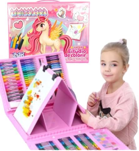 Maleta de Pintura 208 Peças Completa Estojo de Pintura e Desenho ...