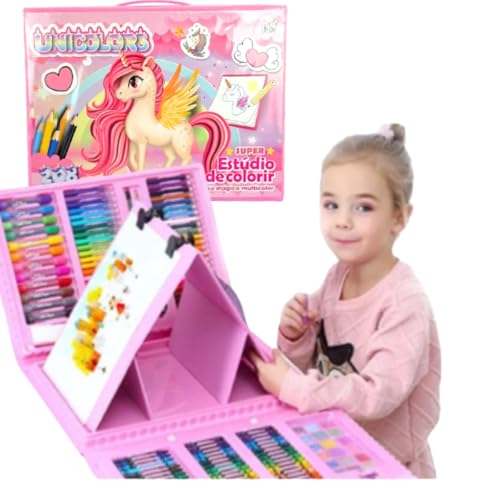 Maleta de pintura 208 peças para colorir Estojo para pintar