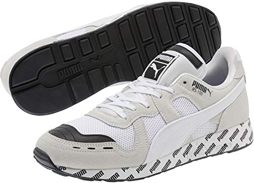 PUMA Puma Men's RS-100 Sneaker, White Black, 11 M US