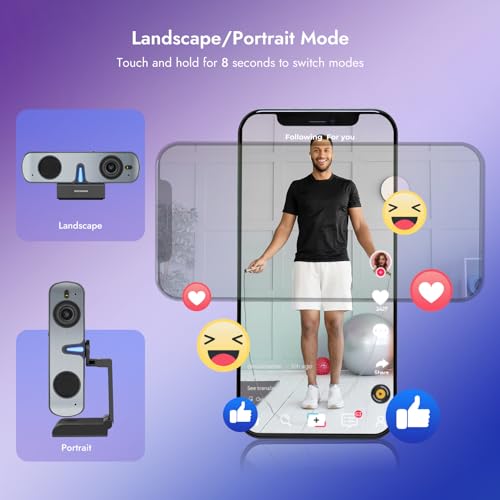 ROCWARE Webcam com microfone de gravação profissional, RC28 câmera de computador cardioide USB micro