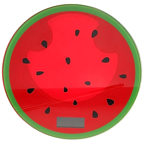 Ipetboom Cartoon Watermelon Digital Weight Scale Creative Design Lightweight Portable Durable Tempered Easy to Use Non Slip Feet for Stable Weighing Experience