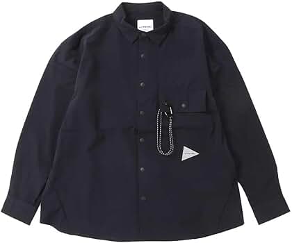 and wander アンドワンダー ライトダブルクロスシャツ and wander