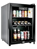 E-Yards Freistehender & Unterbau Getränkekühlschrank, Dreifach verglaste Glastür, LED-Display & Innenbeleuchtung, Leiser Weinkühler & Bierkühler mit verstellbaren Ablagen und Temperaturregelung