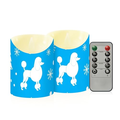 Bougies en cire vacillante haut de gamme pour intérieur x2