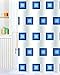 Produktbild Nordictrade Duschvorhang Textil 180 x 200 mit Ringen Karo hell blau