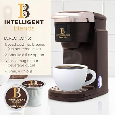 Intelligent Blends Dark Roast & Medium Roast Coffee Pods Variety Pack, 32 ct, Single Serve Pods 100% Arabica Coffee, Compatible with Keurig K Cups Maker