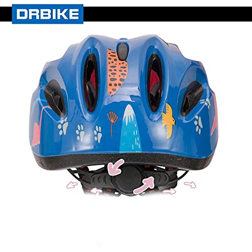 DRBIKE Kids Bike Helmet for Toddlers and Kids Ages 3-8, Boys & Girls Adjustable Cycling Helmet, Lightweight, Multi-Sport Ski Roller Skating Scooter, Navy S