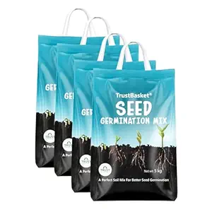 TrustBasket Seed Germination Mix - 5 KG (Pack of 4) | Organic Potting Mix for Better Seed Germination and Seedlings Growth | Contains Essential Nutrients to Support Seeds Germination