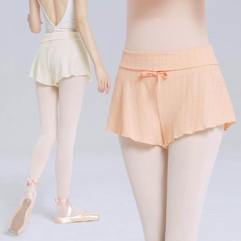Chaqueta de Danza Ballet Pantalones Cortos de Ballet for Mujer, Pantalones de Entrenamiento de Yoga y Danza con cordón y Cintura Alta