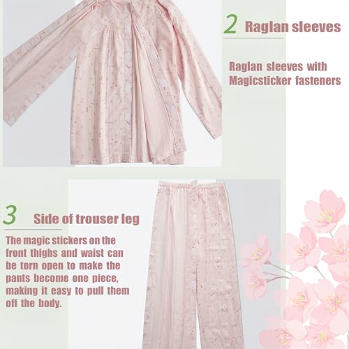 Bedridden Patient Clothing，Disability Clothing，Tear Away Suit,Fully Open Design4