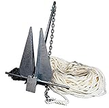 Lewmar Galvanized Steel Fluke Anchor Kit 12 lbs., for Boats 17'-24' Includes Anchor, 100' 3-Strand rode with 5' Chain, Quick Splice - 2020202638
