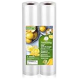 TashiLiving 11' x 25' -2 Rolls Vacuum Sealer Bags for Food Saver, 4mil BPA-Free, Freezer, Sous Vide, 11' x 25' -2 Rolls, Clear