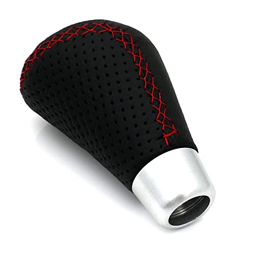 Bashineng 6 Speed Shift Knob Manual Shifter Handle Leather Gear Stick Driving Transmission Fit Most Car Truck Suv Vehicles (Black+Red) #TOP7