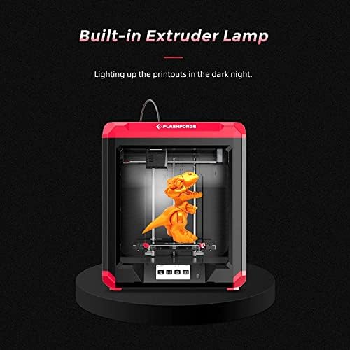 Flashforge Finder 3 3D Printer with Direct Driver Extruder,Removable Glass Platform and PEI Magnetic Steel Plate Platform,Fully Assembled,Supports Printing TPU 95A/PLA/ABS/HIPS/PETG/PETG PRO