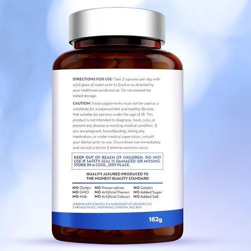 Glucosamine and Chondroitin Complex 1500mg, 180 Capsules, Up to 6 Months Supply – High Strength Joint Support with MSM, Vitamin C, Turmeric, Ginger & Rosehip | London Life Sciences