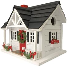 Home Bazaar Caroler's Cape Cottage Birdhouse w/LEDs, White