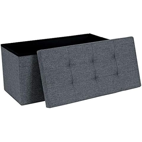 Dripex Folding Fine Linen Storage Ottoman Box Cover