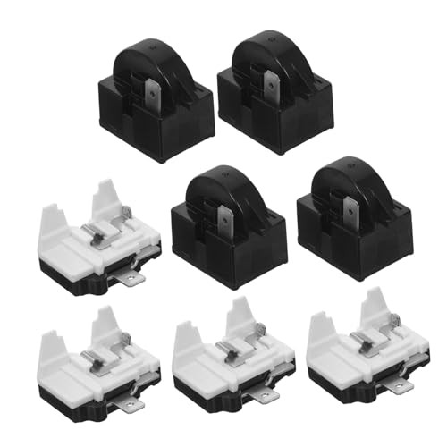 Toddmomy Relé de Arranque para Refrigerador con Protector de Sobrecarga y Mecanismo Anti-sobrecalentamiento Fácil Instalación para Refrigeradores Domésticos y Comerciales Kit