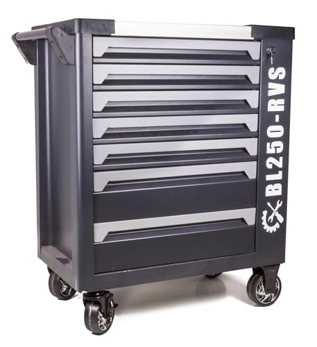 Benson Tools XXXL Werkzeugwagen RVS Premium gefüllt Schaumeinlagen Werkstattwagen