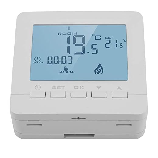 Termostato Inteligente, 3,39 * 3,39 * 1,14 Pulgadas, Fácil de Operar, Pantalla LCD, Termostato Programable, Termostato Programable, para el Hogar