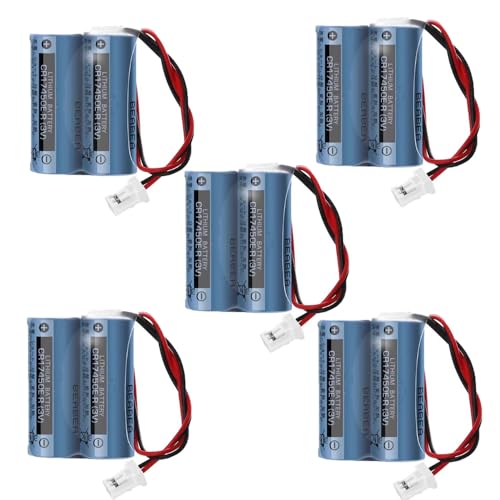 JINBOBO(5個入り)CR17450E-R-CN10 3V 2*2600mAh専用リチウム電池使い捨てリチウム電池(白プラグ付き)