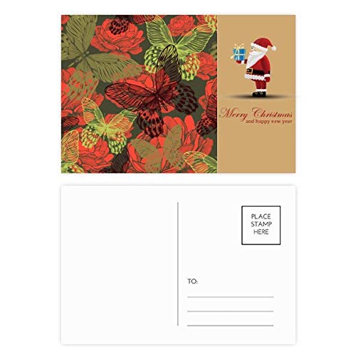 Cartes postales vintage papillon sur roses correspondance rétro et illustration botanique